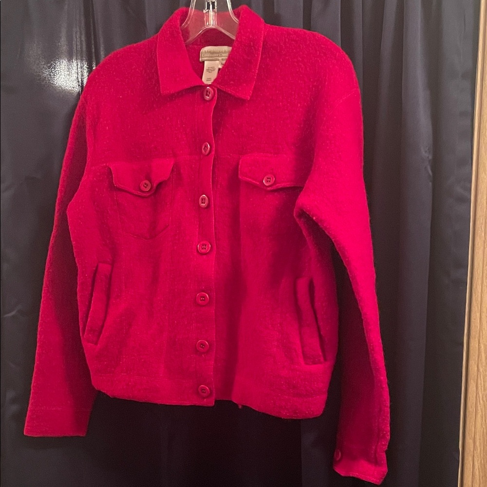 Coldwater Creek 100% boiled wool jacket size M